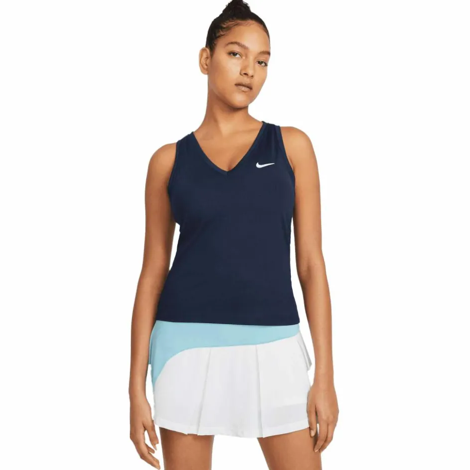 Clearance Nike Court Victory tennis tanktop dames obsidian white