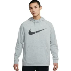 Sale Nike Dri-FIT hoodie heren dark grey heather black