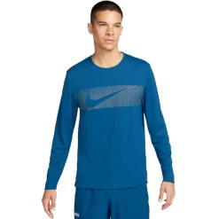 Nike Miler Flash Dri-FIT hardloopshirt heren court  blue reflective silver
