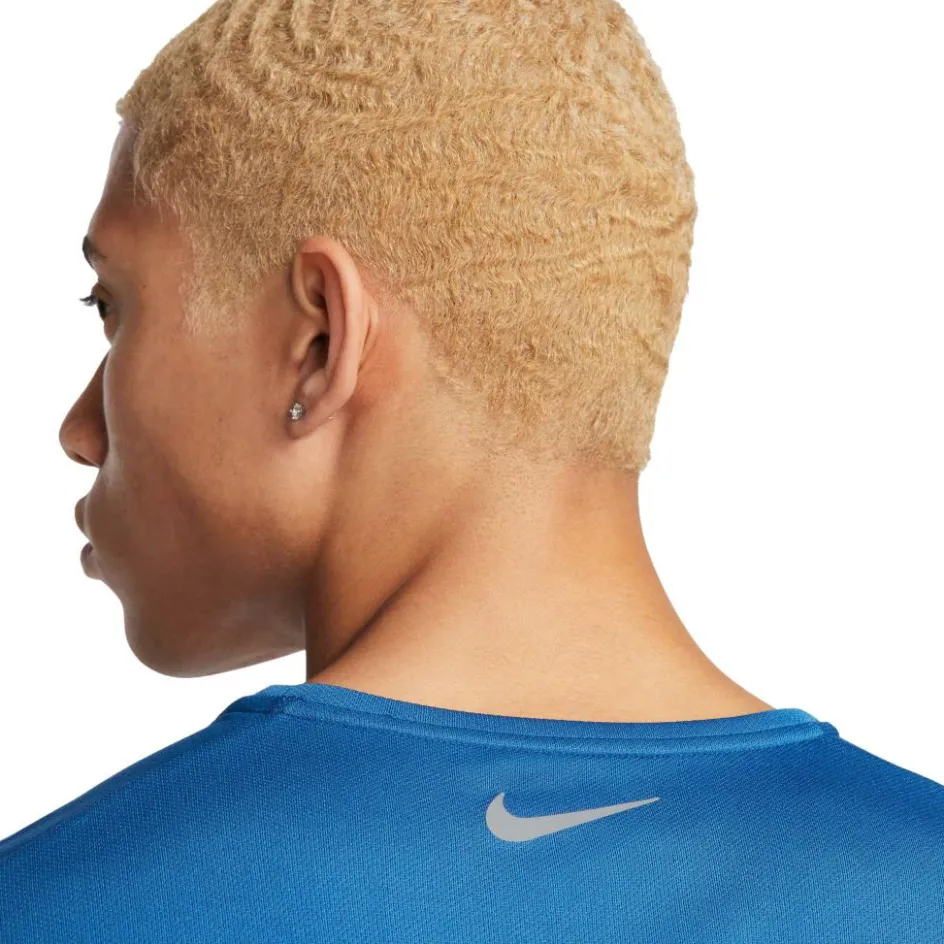 Nike Miler Flash Dri-FIT UV hardloopshirt heren court blue reflective silver