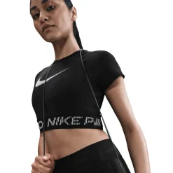 Nike Pro SS shirt dames black white white