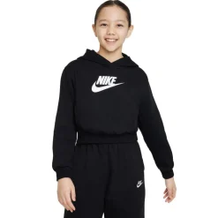 Nike Sportswear Club fleece hoodie junior black white