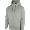 Nike Sportswear Club Fleece vest heren dark grey heather matte silver white