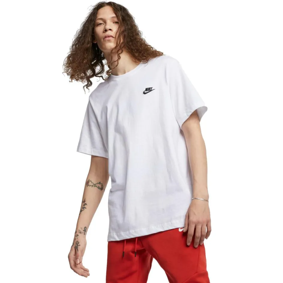 Best Nike Sportswear Club shirt heren white black