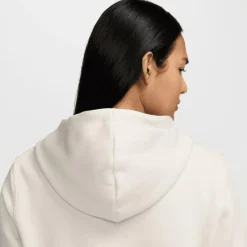 Discount Nike Sportswear Phoenix Fleece Logo hoodie dames light  orewood brown white armor