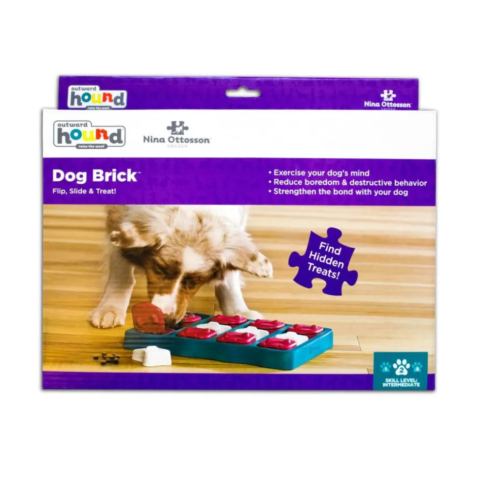 New Nina Ottosson Dog Brick Blu hondenspeelgoed