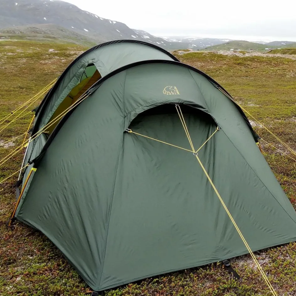 Hot Nordisk Oppland 2 SI lichtgewicht tunneltent forest green