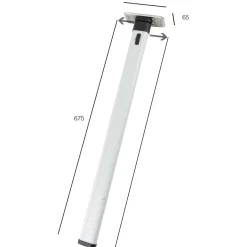 Online Novus Klaptafelpoot met bovenknik lichtgrijs