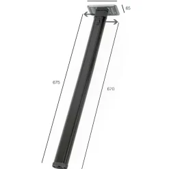 Novus Klaptafelpoot met bovenknik zwart