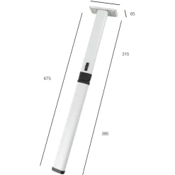 Novus Klaptafelpoot met middenknik lichtgrijs