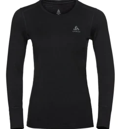 Online ODLO Natural 100 Merino Warm LS thermoshirt dames black