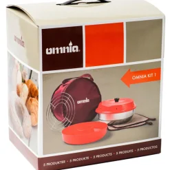 Omnia Kit 1 camping oven inclusief opbergtas, rooster, siliconenvorm en pannenlappen