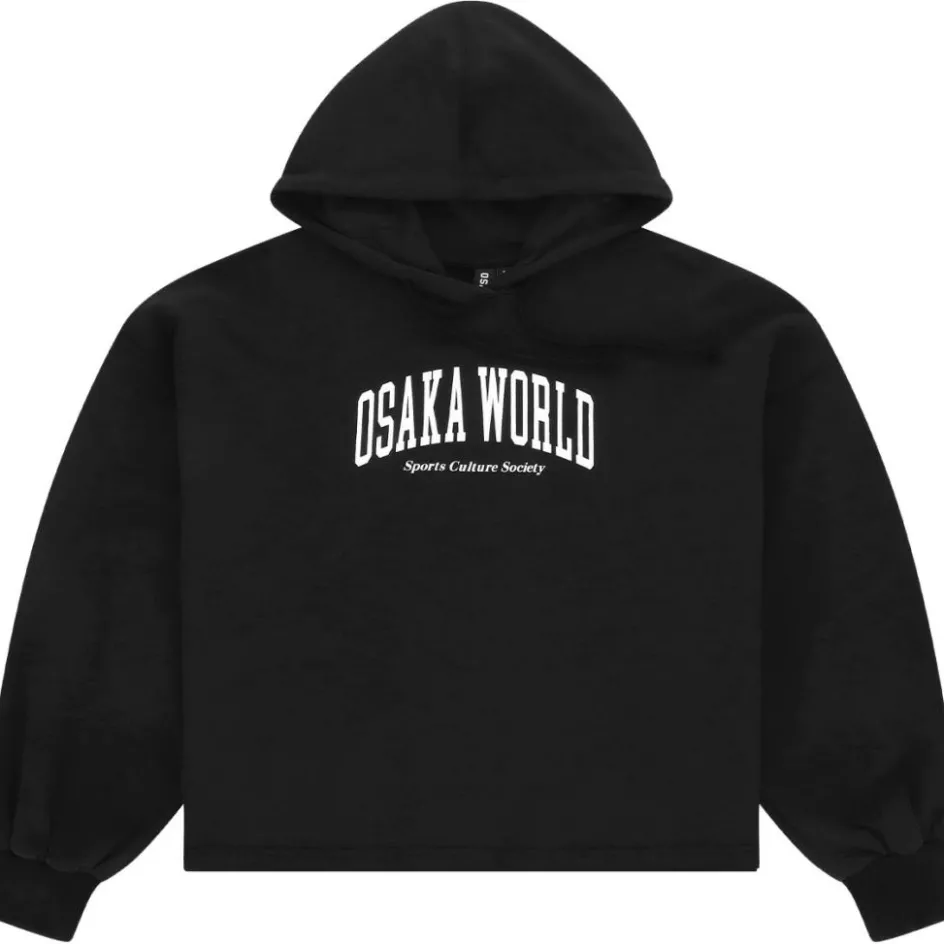 Osaka Cropped hoodie dames black