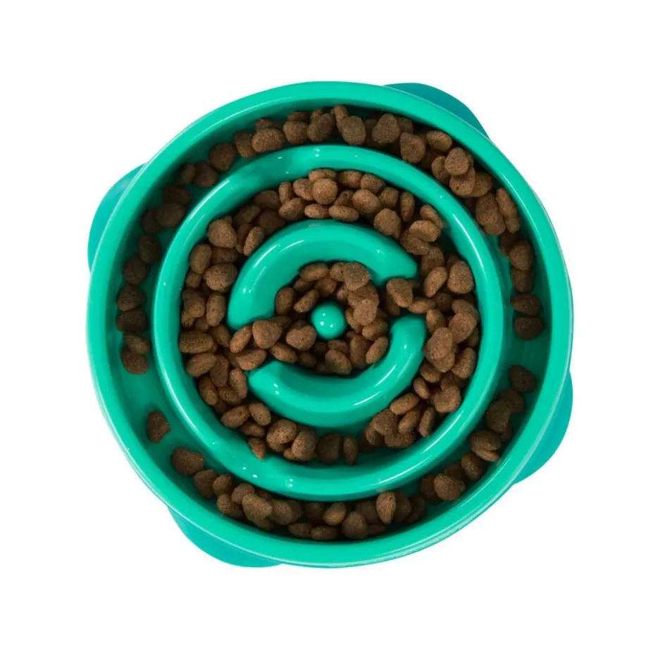 Online Outward Hound Fun Feeder Slo Bowl Mini voerbak groen