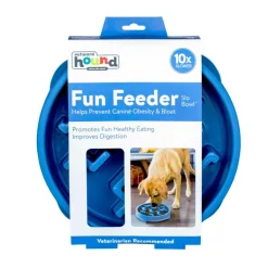 Outward Hound  Fun Feeder Slo Bowl voerbak blauw