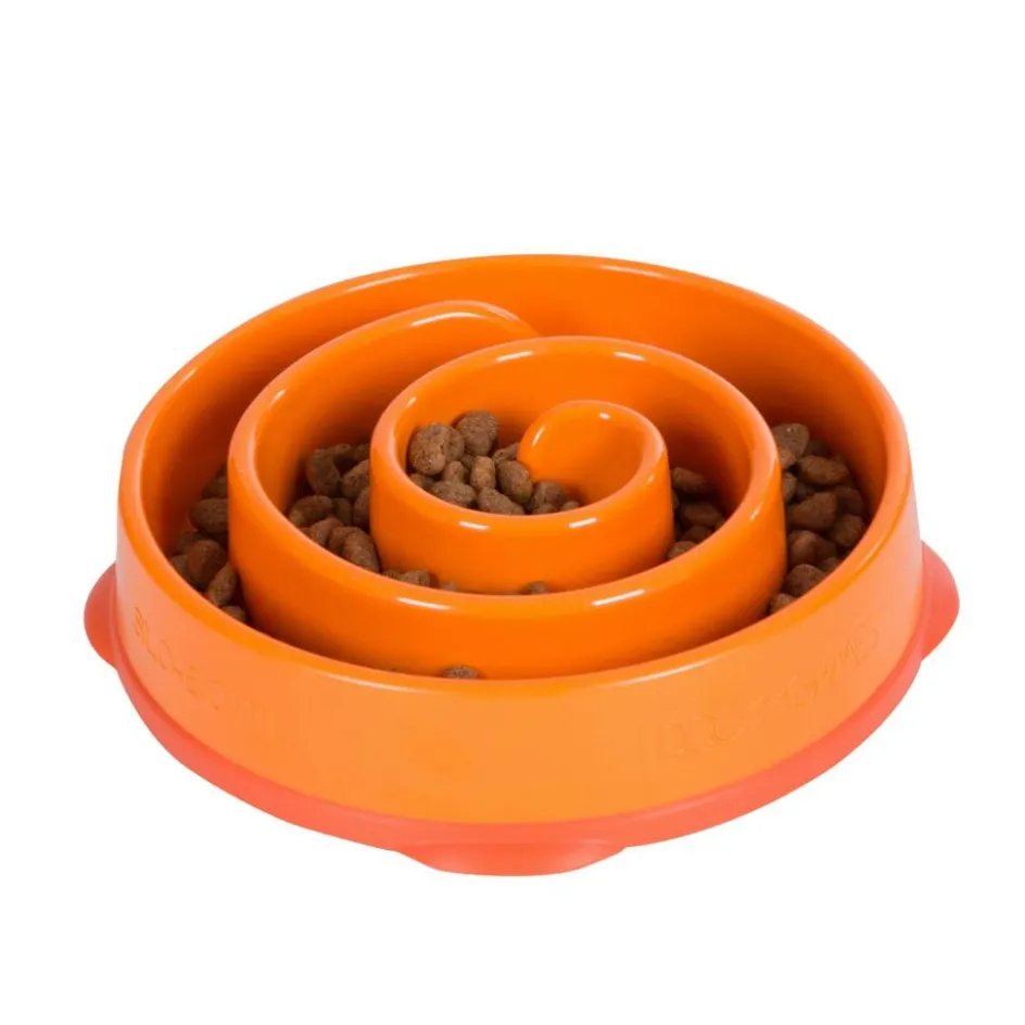 Clearance Outward Hound Fun Feeder Slo Bowl Mini voerbak oranje