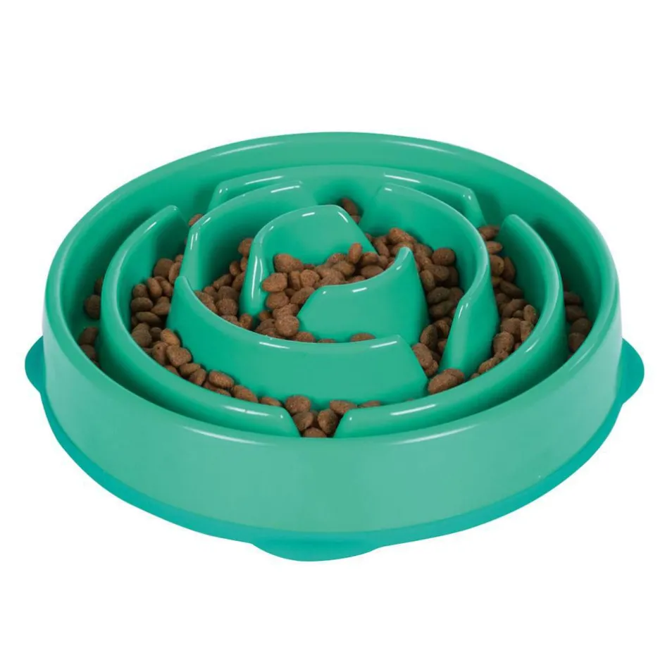 Outward Hound Fun Feeder Slo Bowl voerbak groen