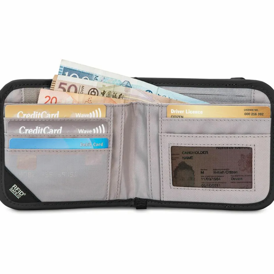 Online PacSafe RFIDsafe V100 Bifold portemonnee black