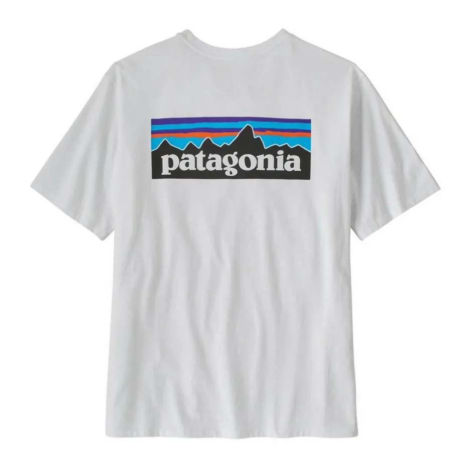 New Patagonia P-6 Logo Responsibili-Tee shirt heren white