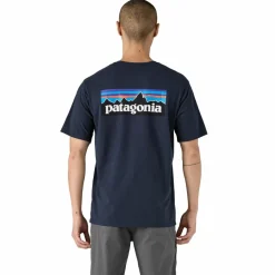 Clearance Patagonia P-6 Logo Responsibili-Tee shirt heren new navy