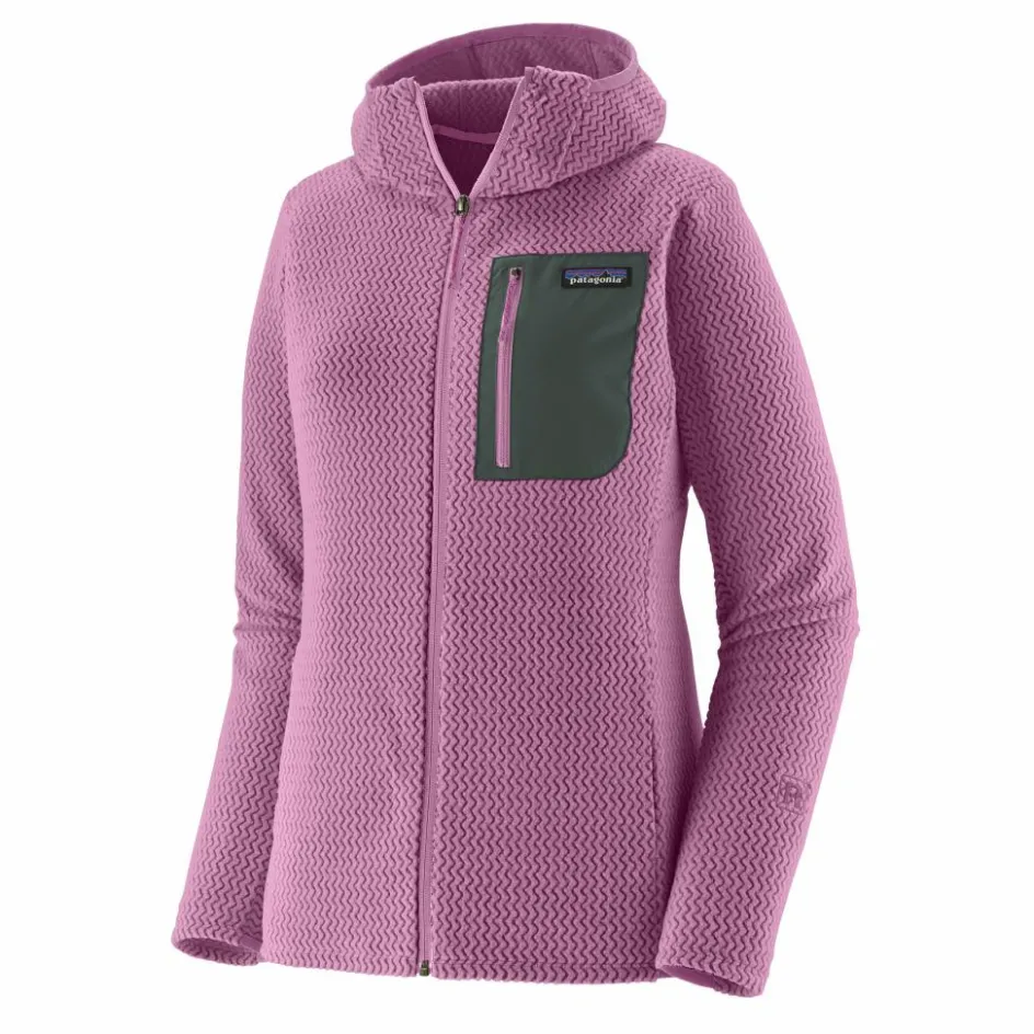 Outlet Patagonia R1 Air Hoody fleece vest dames brisk purple