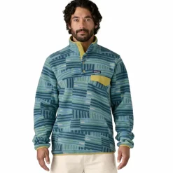 Clearance Patagonia Synchilla Snap-T fleece sweater heren quilty fitz wetland blue