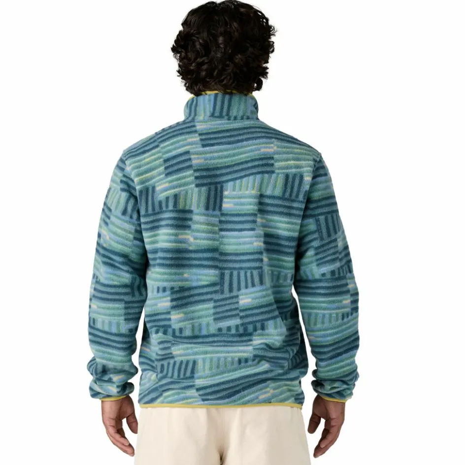 Clearance Patagonia Synchilla Snap-T fleece sweater heren quilty fitz wetland blue