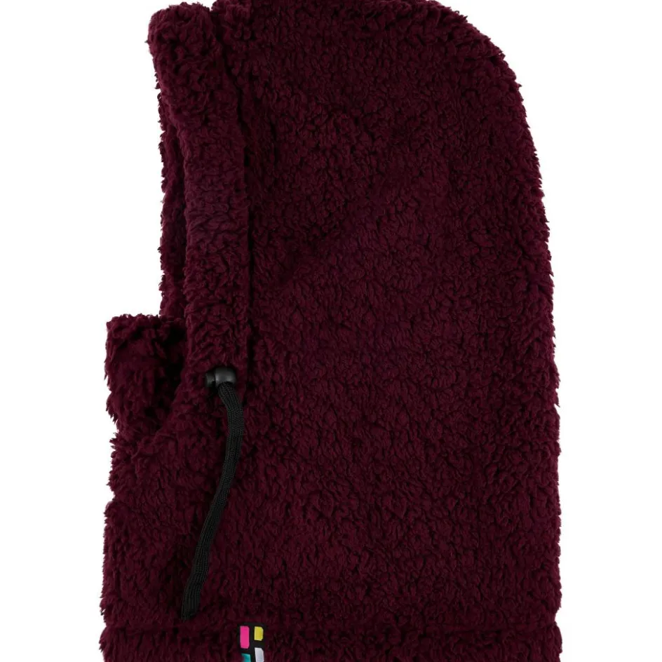 Poederbaas Fluffy balaclava bordeaux