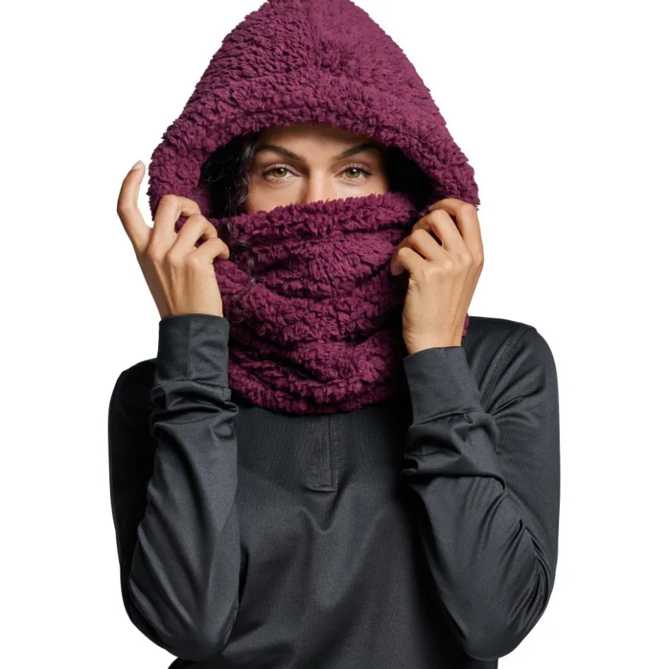 Poederbaas Fluffy balaclava bordeaux
