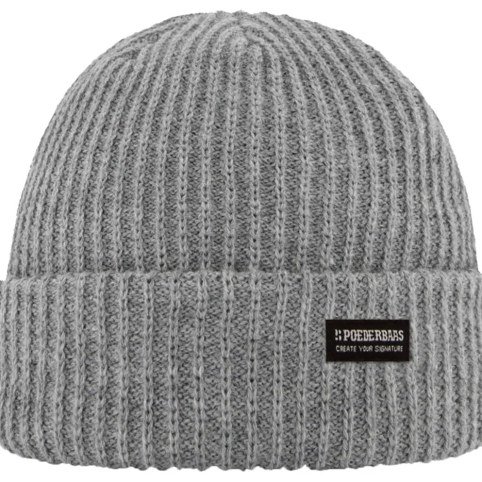 Poederbaas Royal Rib muts grey