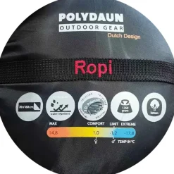 Polydaun Ropi slaapzak junior blauw grijs