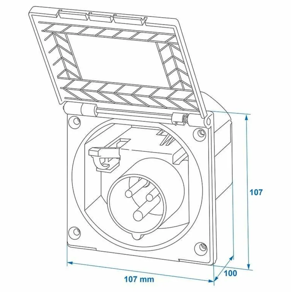 ProPlus CEE wandinvoerdoos vierkant wit