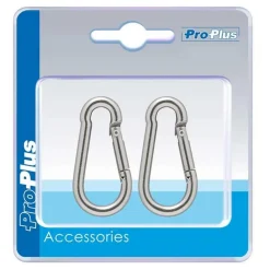 ProPlus Karabijnhaak RVS 5 x 50 set van 2 stuks