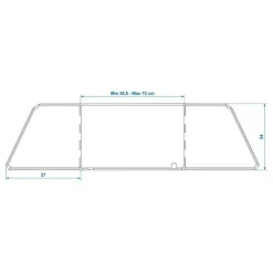 Hot ProPlus Kookwindscherm 3-delig staal