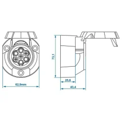 ProPlus 7+1-polige PVC stekkerdoos