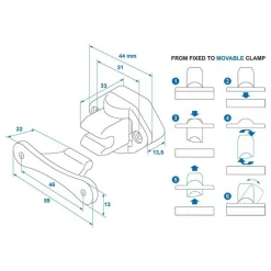 ProPlus Scharnierende deurvanger grijs