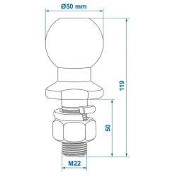 Outlet ProPlus Trekhaakkogel opschroefbaar
