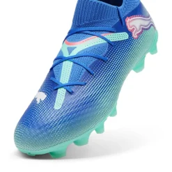 Sale Puma FUTURE 7 PRO FG AG voetbalschoenen heren bluemazing white electric peppermint