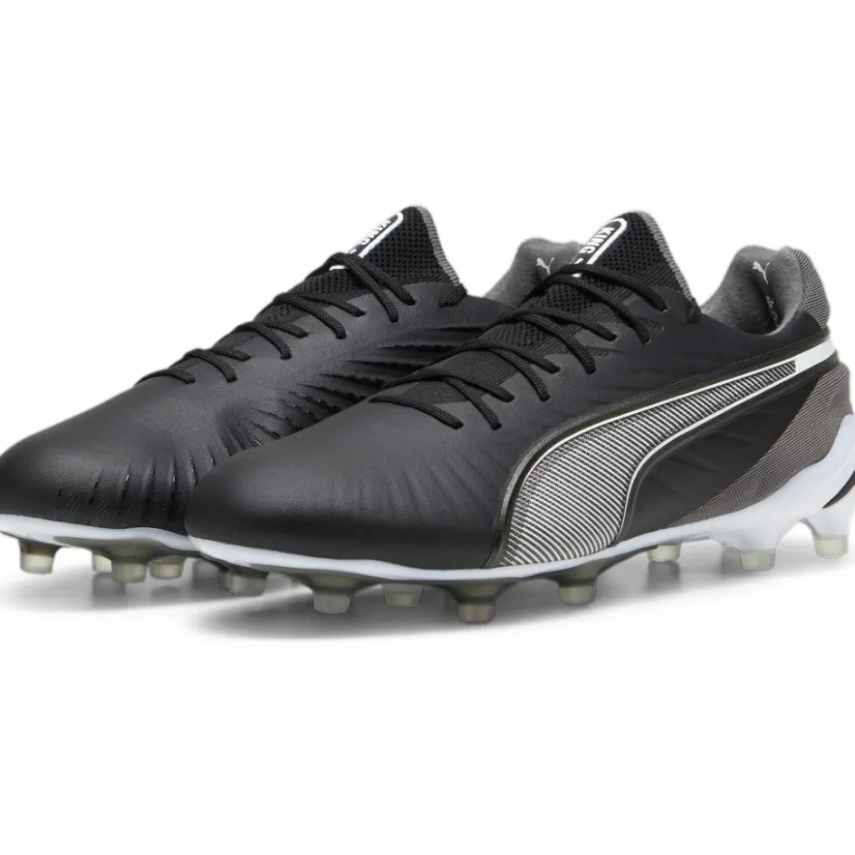 Sale Puma KING ULTIMATE FG AG voetbalschoenen heren black white cool dark grey