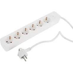 Q-Link 6-voudige stekkerdoos met schakelaar 1,5 meter wit
