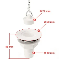 Reich rechte afvoerplug 19 mm