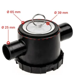 Reich Sifon dubbele afvoerplug met RVS zeefje en afsluit