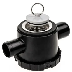 Reich Sifon dubbele afvoerplug met RVS zeefje en afsluit