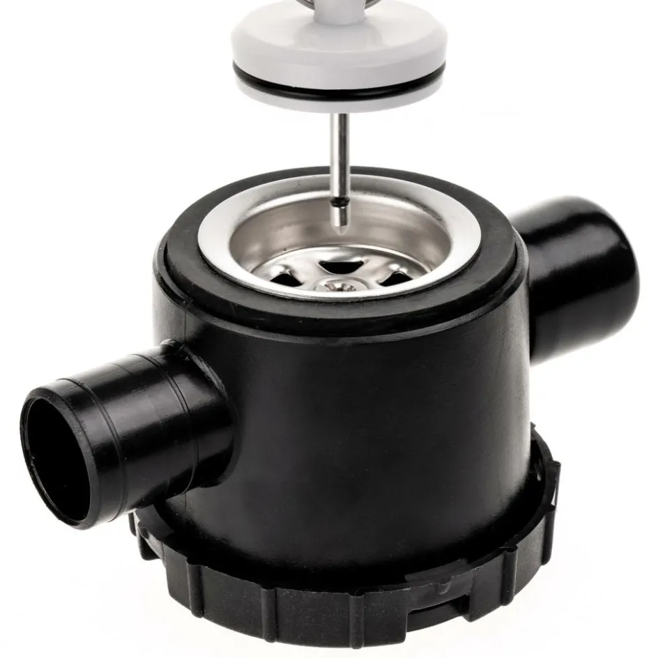 Reich Sifon dubbele afvoerplug met RVS zeefje en afsluit