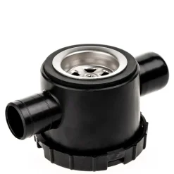 Reich Sifon dubbele afvoerplug met RVS zeefje en afsluit