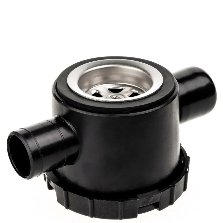 Reich Sifon dubbele afvoerplug met RVS zeefje en afsluit