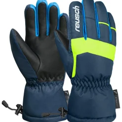 Sale Reusch Charlie R-TEX XT handschoenen junior black dress blue saf yellow