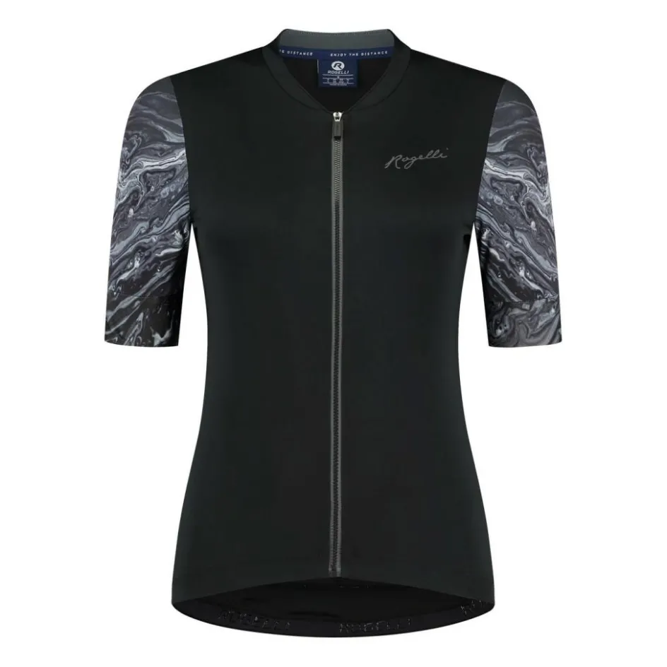 Rogelli Liquid fietsshirt dames zwart grijs