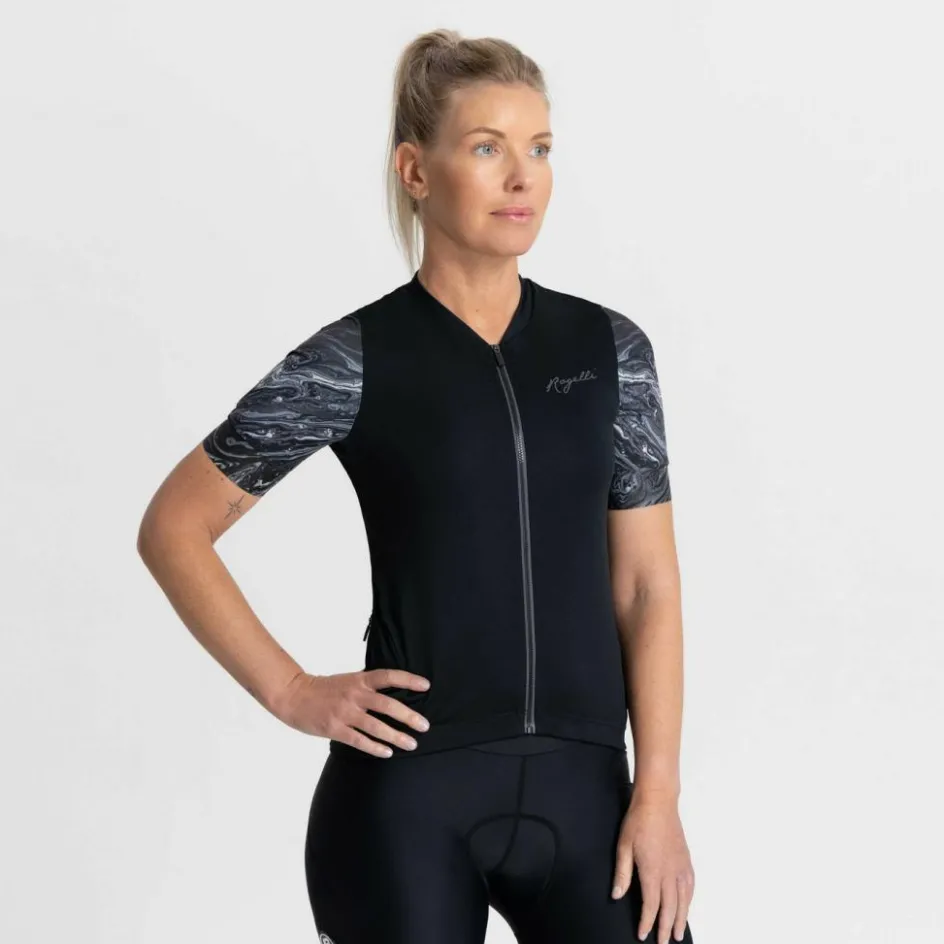 Rogelli Liquid fietsshirt dames zwart grijs