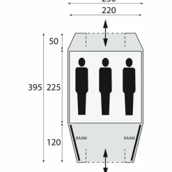 Outlet Safarica Kenia 230 TC koepeltent beige